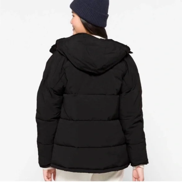Madewell Holland Quilted Black Puffer Parka Jacket Size 1X - Picture 4 of 5
